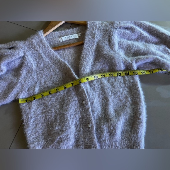 ASTR the label Light Mauve Fluffy buttons Jacket XS nylon and Acrylique - Picture 14 of 16